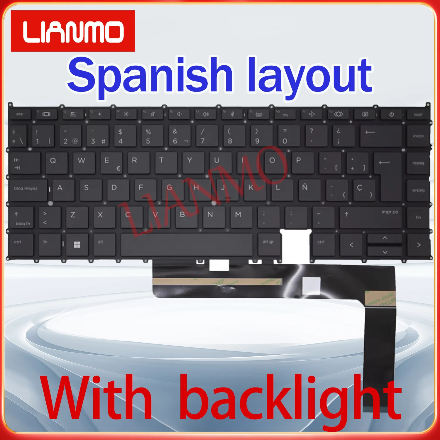 Dansk/Canadian French/Spanish/Hebrew/Hungarian/Iceland/Nordic/UK layout for HP EliteBook X360 1040 1030 G7 G8 backlight keyboard