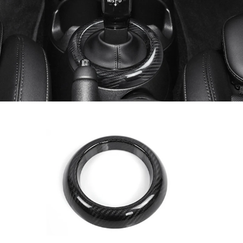 

Car Gear Shift Knob Trim Ring Carbon Fiber Shift Knob Trim Frame For MINI F60 Countryman Car Interior Accessories