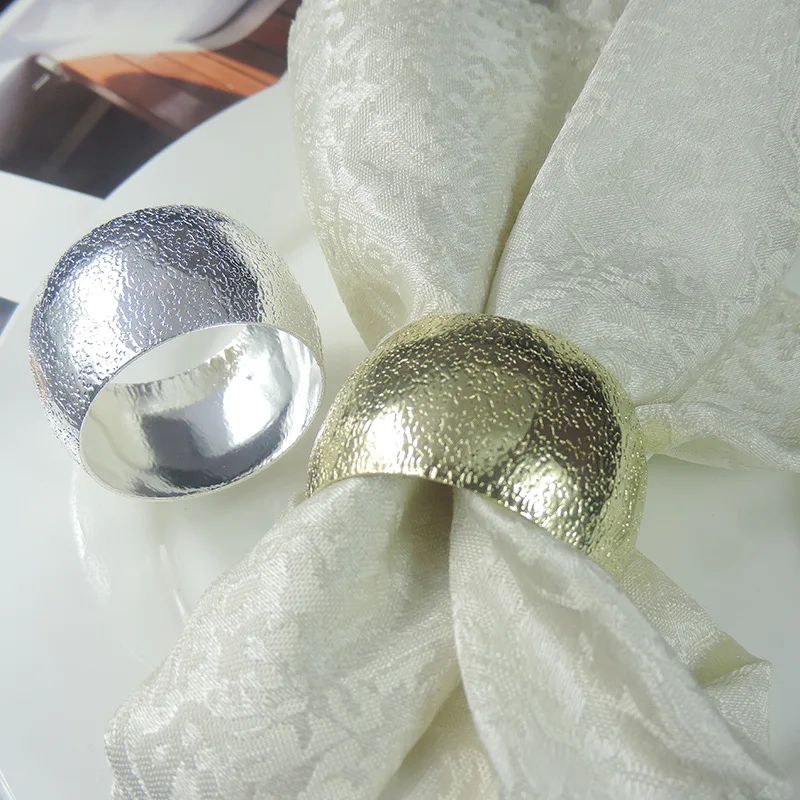 

12PCS Silver Decorative Napkin Ring Holder for Weddings, Party Decoration, New Bar accessory High Quality