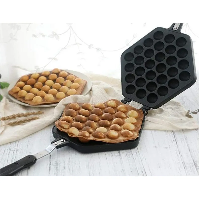 Bubble Waffle Maker Pan Stove with Paper Top Non-Stick Belgian Waffle Maker Crepe Maker Waffle Baker for Snacks Breakfast Lunch