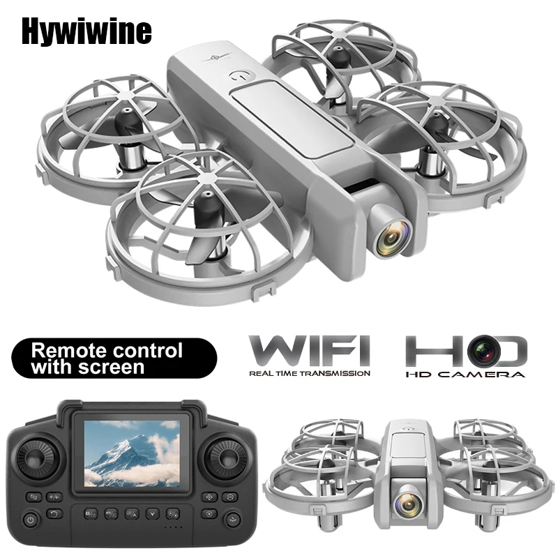 RC Drone With Screen Professinal 4K Camera Aerial Light 2.4G 4CH RC Quadcopter Remote Control Helicopter Aircraft Toys for Kids