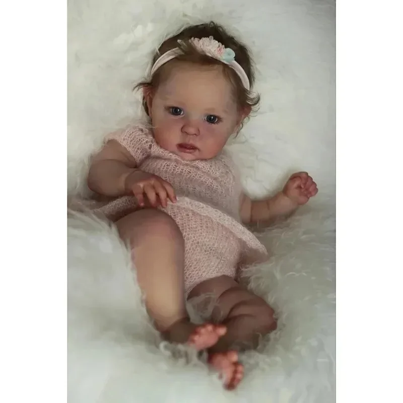 

19inch 48cm Cotton Body Doll Ward Realistic Reborn Dolls with Hand Rooted Hair for Children