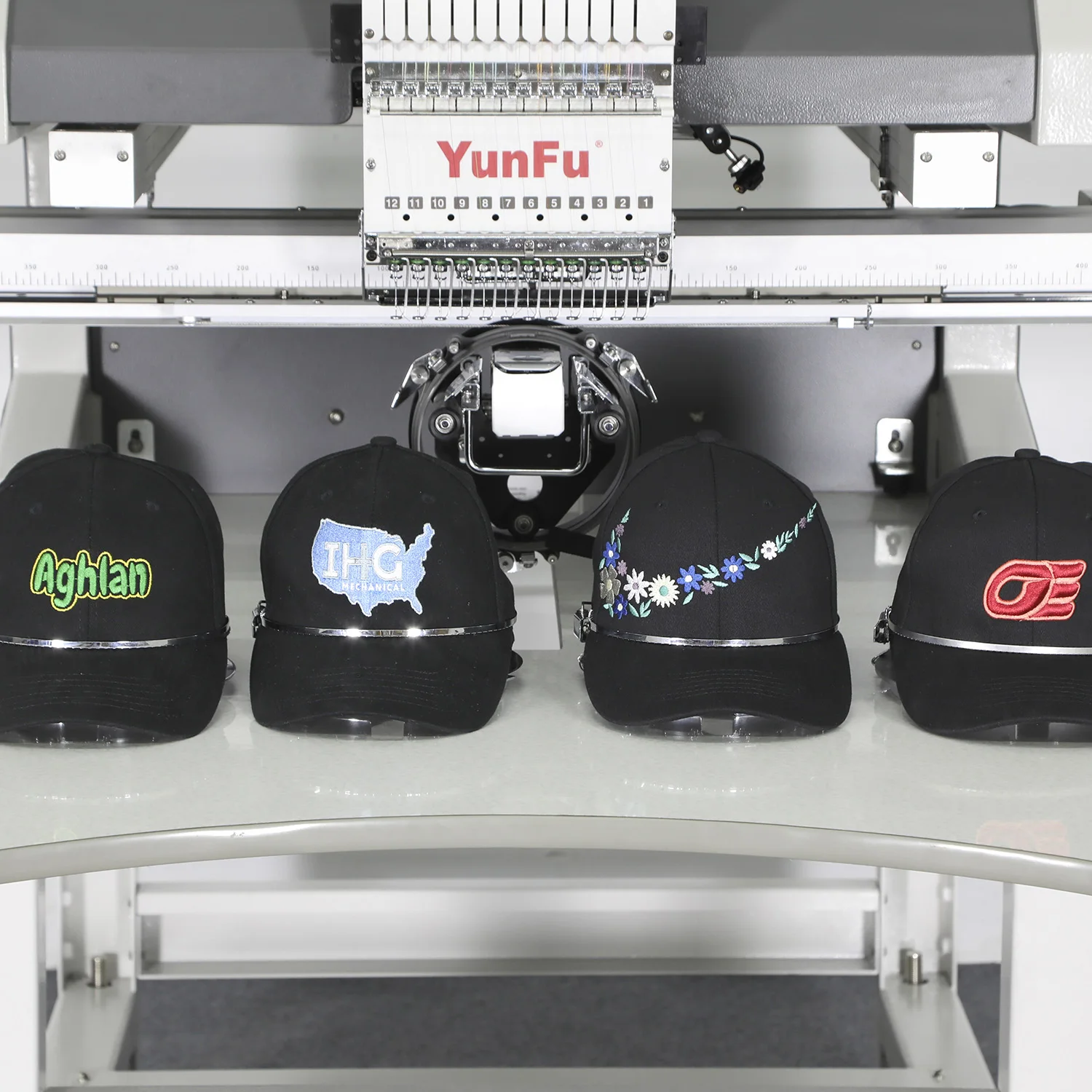 4-Head Computerized Automatic Embroidery Machine 10 Needles Gear & Bearing High-Speed Motor for High Quality T-Shirt Embroidery
