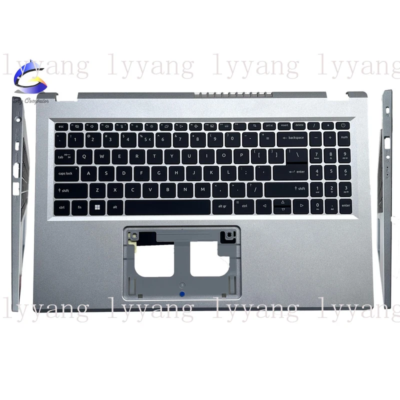 f  New For Acer Aspire A515-58M Upper Case Palmrest Cover W/ Backlit Keyboard Silve