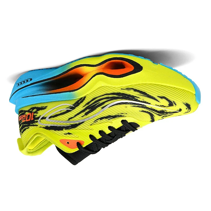 New Style Couples Low Top Sneakers Shock-Absorbant Rebound Running Shoes Breathable Popcorn Shoes Comfortable Jogging Sneakers