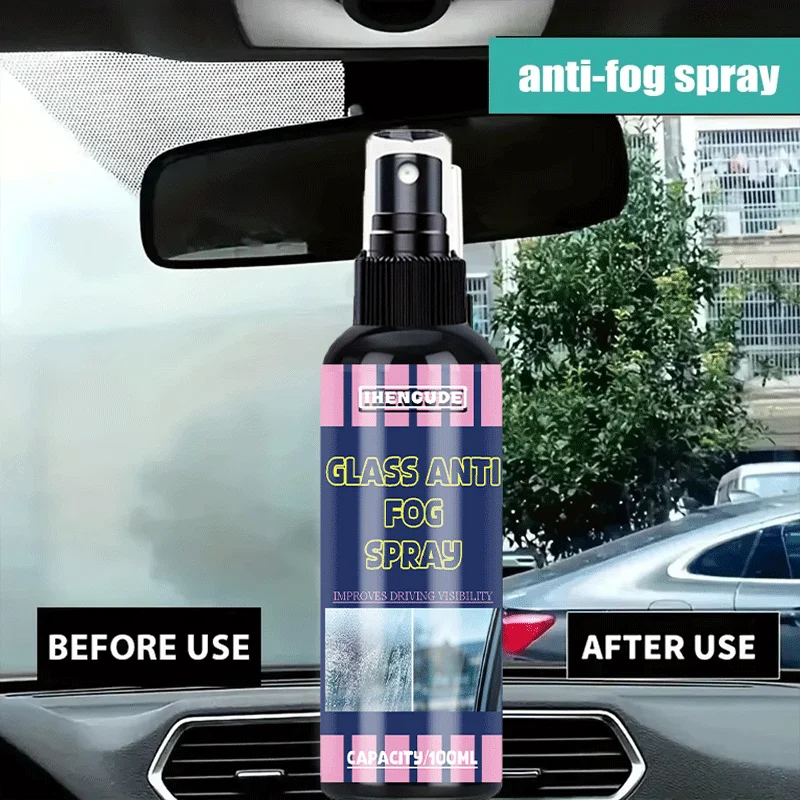 Car Glass Anti Fog Coating Liquid Interior Windshield Long Lasting Prevent Fogging Clear Vision Fog Repellent Mirror