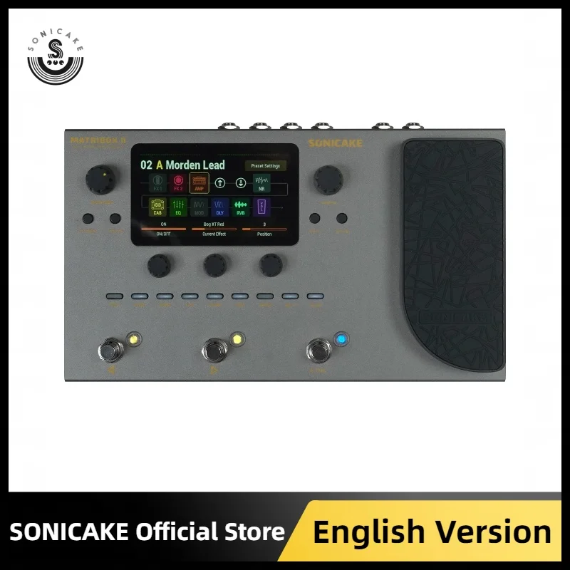 SONICAKE Matribox II Guitar Bass Amp Modeling Multi-Effects Processor with Expression Pedal FX Loop MIDI Stereo USB EU US Power