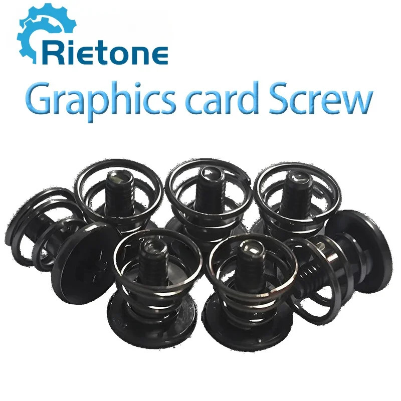 10pcs M2 Black Springs Graphics Card Screw Phillips For CPU Mainboard Radiator Fixing Bolts DIY Step video display Screws