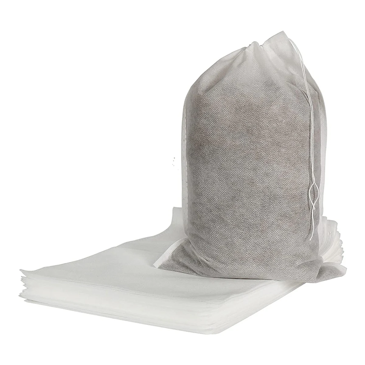 A74E-100 Pieces Of Large Cold Bubble-Free Bag Disposable Coffee Filter Bag Fine Mesh Hops Brewing Ice Coffee Drawstring Bag