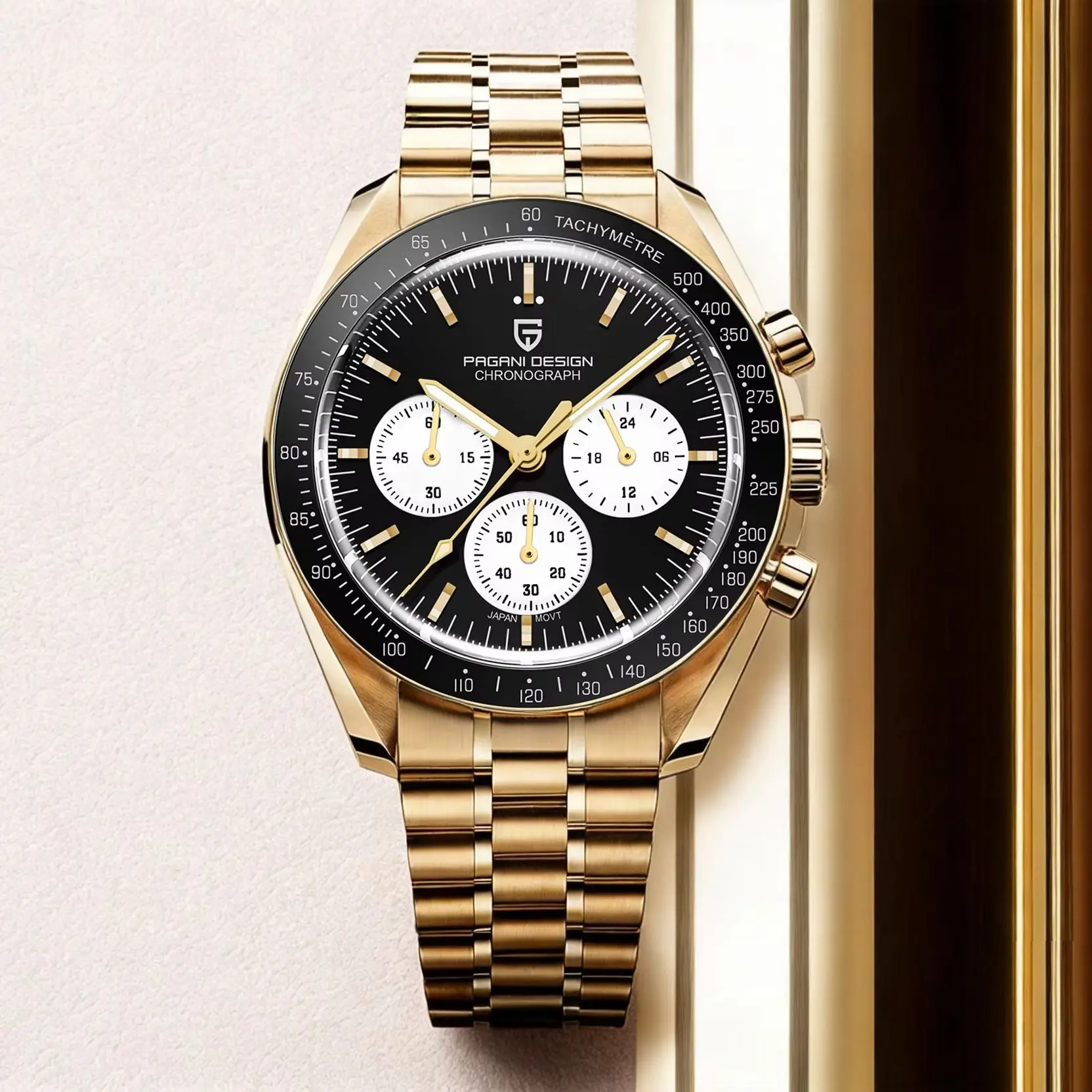 

2026 New PAGANI DESIGN Mens Watches Panda Moon Watch Luxury Quartz Watch For Men Automatic Date Sport Chronograph Wristwatch Men