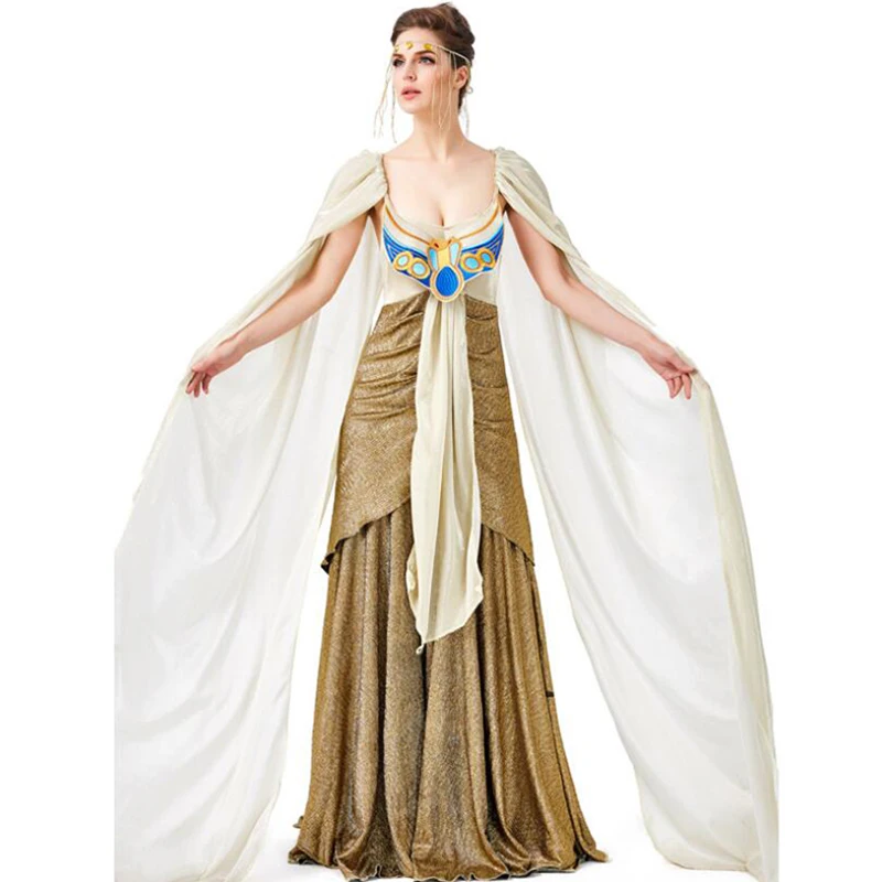 

Woman Sexy Ancient Egyptian Cleopatra Costume Pharaoh Empress Cleopatra Queen Cosplay Party Halloween Clothing Fancy Dress