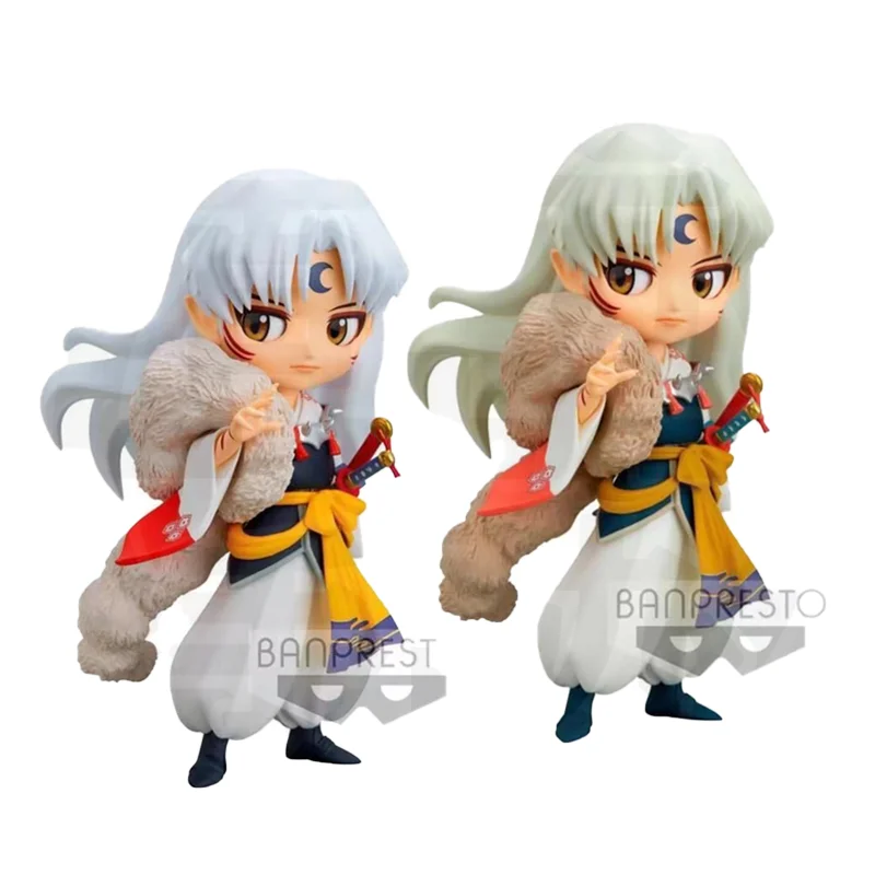 

Bandai Original Q posket Inuyasha Sesshoumaru Action Anime Figure Collectible Model Gift Toy Ornaments 13cm For Children