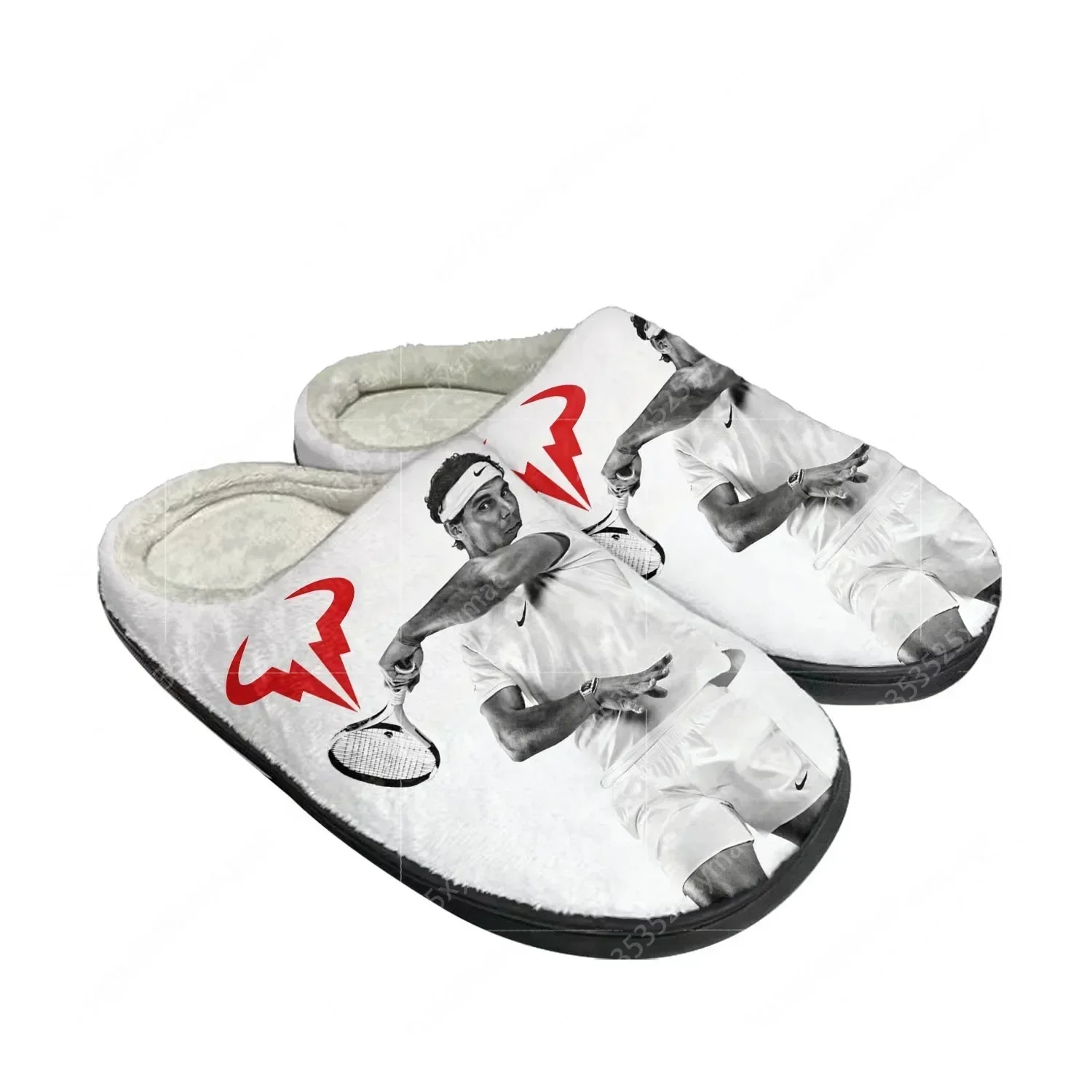 Rafael Nadal tennis player Home Cotton Slippers Mens Womens Plush Bedroom Casual Keep Warm Shoes Indoor Customized Shoe