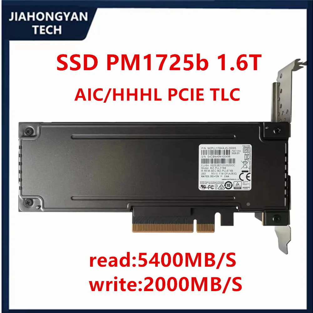 Original For Samsung PM1725b 1.6T AIC HHHL PCIE NVME card enterprise solid state drive