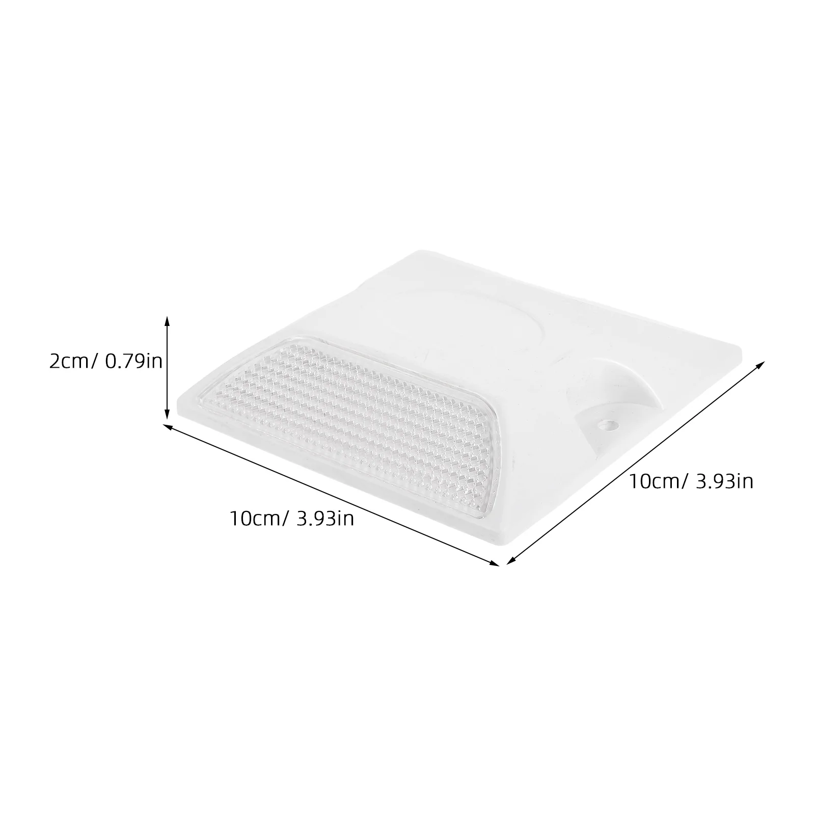 4 قطعة علامات الرصيف العاكسة البلاستيك القوي عاكسات الطريق المرتفعة للممر وقوف السيارات مساحة درب استخدام مرئية للغاية في