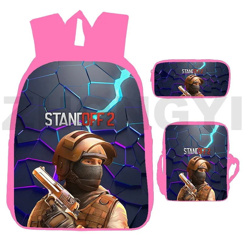 

Merch Standoff 2 Backpacks Back To School Anime Bag Teenagers 3D Fashion Game Bookbag 3 Pcs/Set Women Crossbody Bags