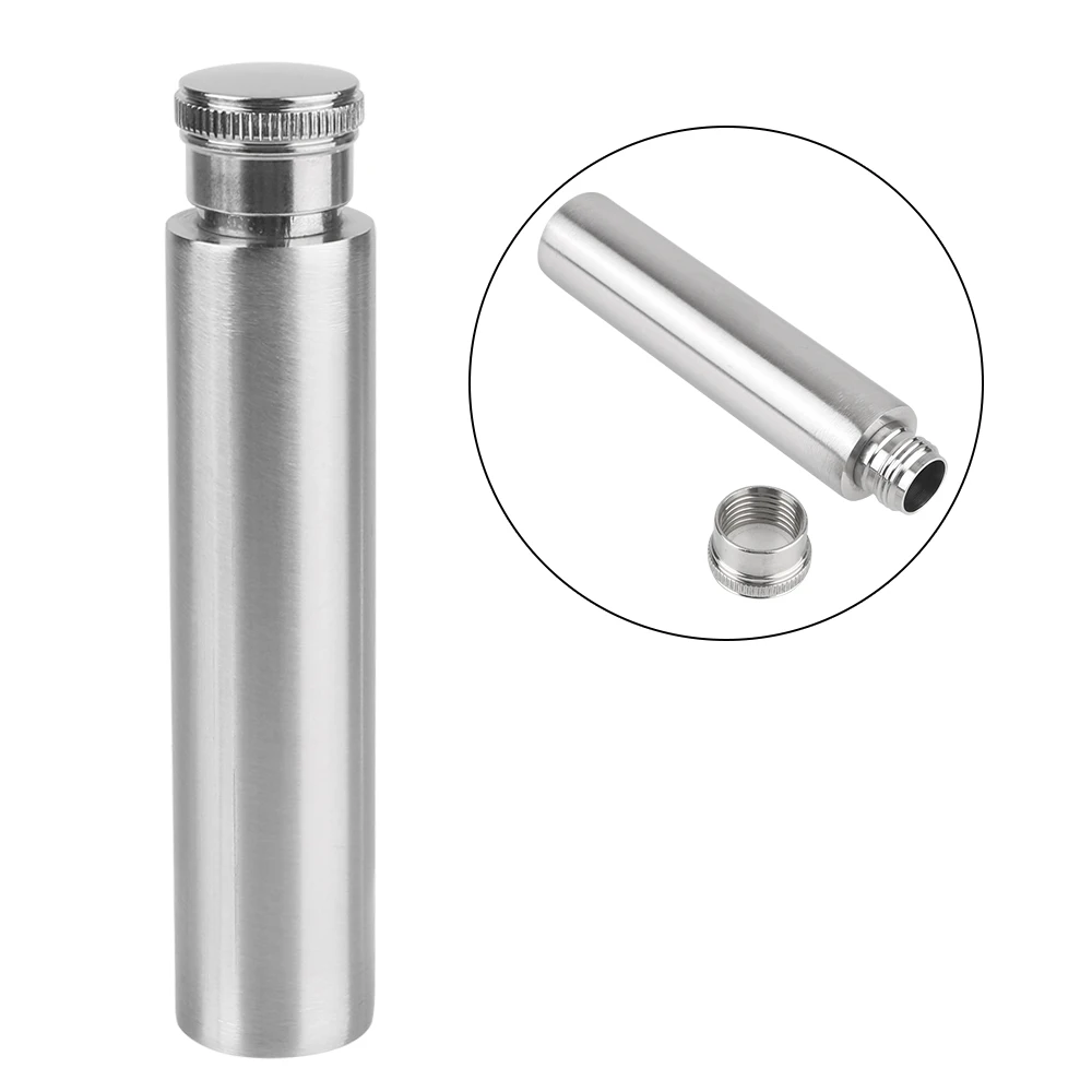 Polished Round Bottom Tubular Wine Pot Wine Whisky Bottle Hip Flasks Stainless Steel Wine Bottle 1oz/1.5oz