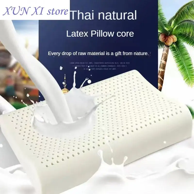 

New Thailand Natural Latex Pillow Adult Pillow Core Massage Pillow Core Gift Children's Latex Pillow Manufacturer Wholesale