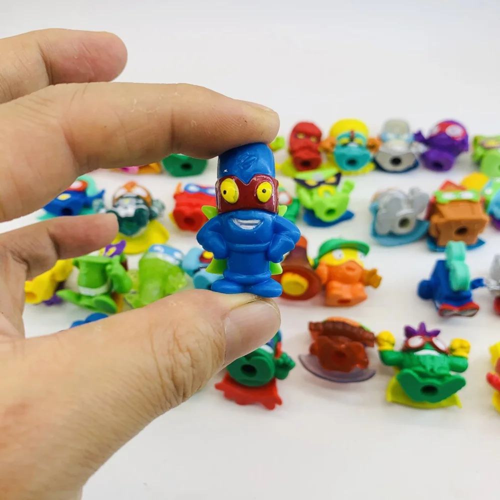 Figurines d'action Superzings originales, 5 à 15 pièces, 3CM, Collection de déchets Superthins, modèle de jouets pour enfants, cadeau sans répétition