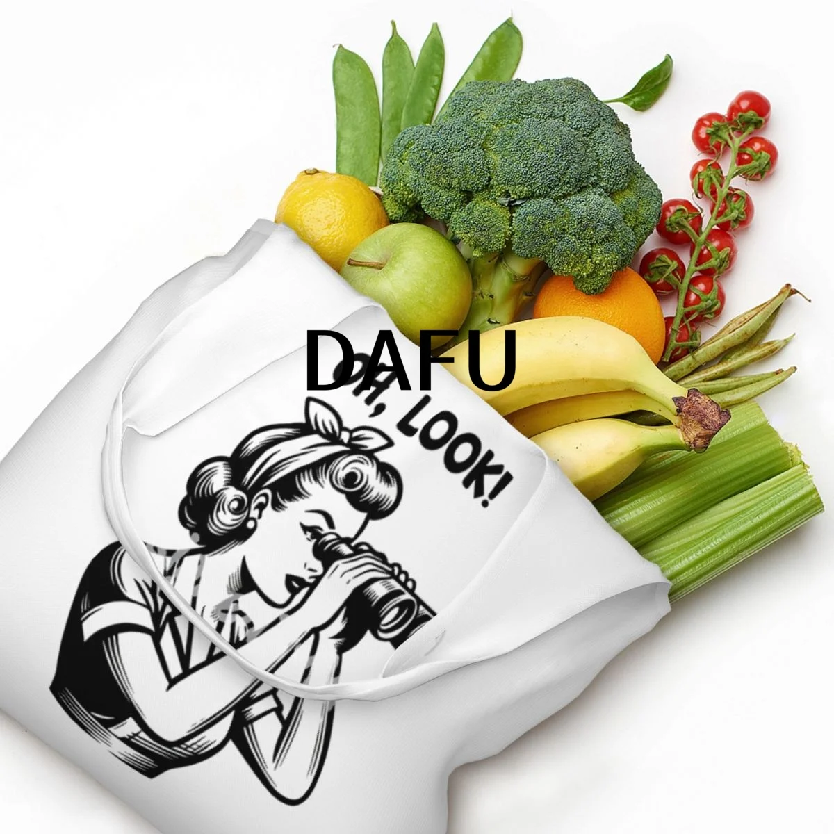 Curious Eyes Ahead Large Capacity Canvas Tote Bag Single Shoulder Work Commute Bag For Women Eco-Friendly Shopping Bag