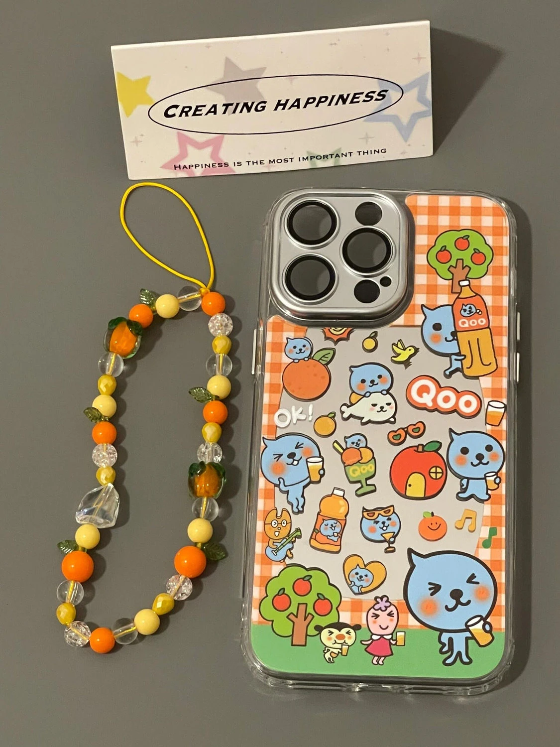 

Супермилый Qoo чехол для телефона браслет Kawaii Case или Iphone15 14 13 12 11 красивые девушки студийные Мультяшные Фотообои