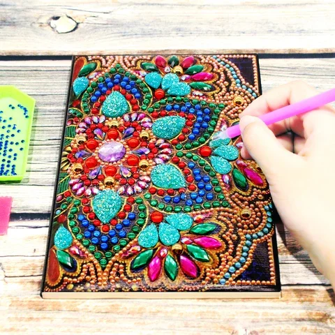 

Special Shaped Diamond Painting Notebook Mandala Flower Mosaic A5 Diary Book Butterfly Diy Gift Art AZQSD Diamond Embroidery