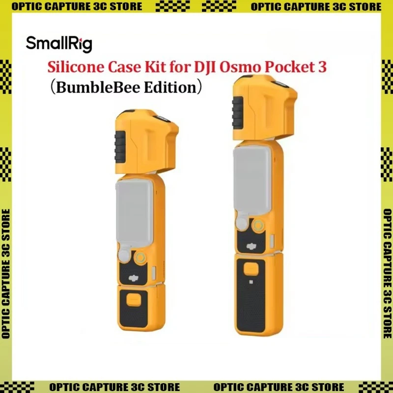 SmallRig Silicone Case Kit for DJI Osmo Pocket 3 Basic BumbleBee Edition with Wrist Strap Precision Fit Modular Protective Cover