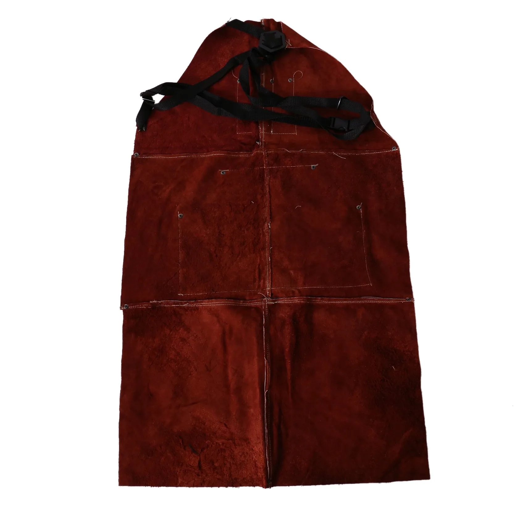 Новый кожаный сварочный фартук — жарко и пламя — прочный рабочий фартук с 6 карманами, большой размер 42 дюйма