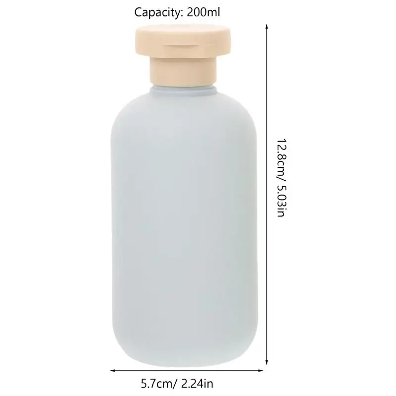 200ml Dispensing Lotion Bottle Travel Shampoo Bottles Toiletry Dispenser Filp Lid Empty Plastic Hand Sanitizer Cream