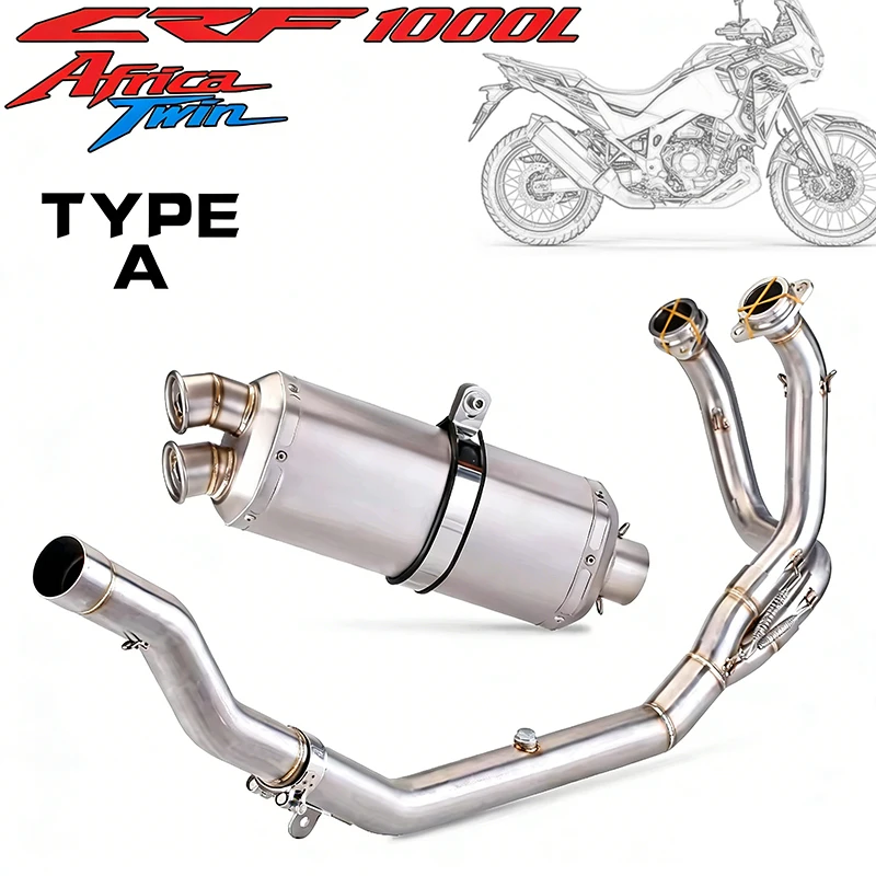 Original Interface Off Road Moto Stainless Motorcycle Exhaust Front Mid Link Pipe For CRF1100L CRF1100 Africa Twin