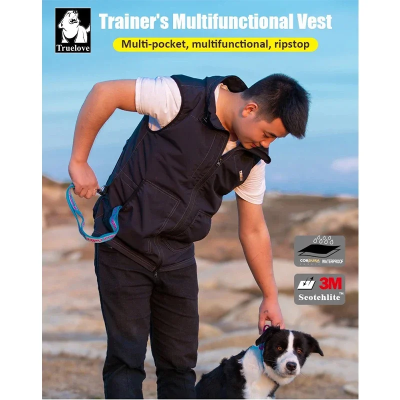 Truelove Nylon Training Vest Coat for Dog Trainer TLG2751 Reflective Durable Fashion Design Outdoor Pet Accessories