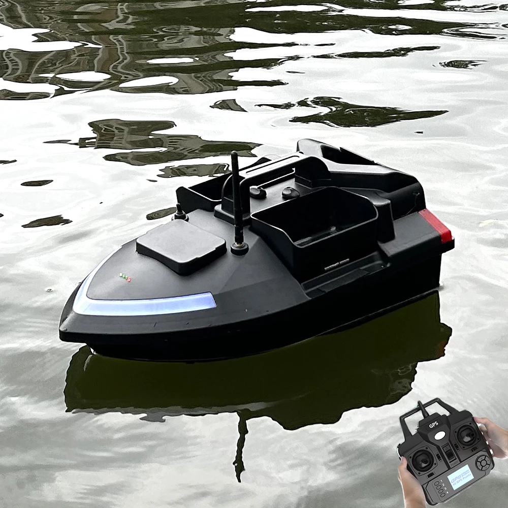Flytec V020 Sonar RC Fishing Bait Boat With  and GPS 500M Distance Fixed Speed Driving 40 Points Triple Bin 2KG Tank