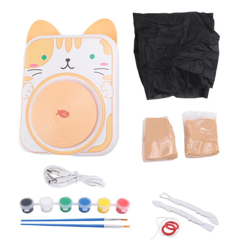 

CMHI-Детское гончарное колесо — инструменты для лепки и набор для рисования из глины, набор «сделай сам» для начинающих, 6-упак. глины для лепки, набор для рукоделия Durabl