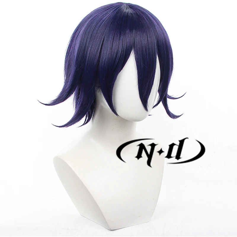 ND Kokichi Oma parrucca Cosplay Danganronpa V3 Killing Harmony Cosplay parrucca di capelli corti viola blu per Halloween Party Comic Con Coser