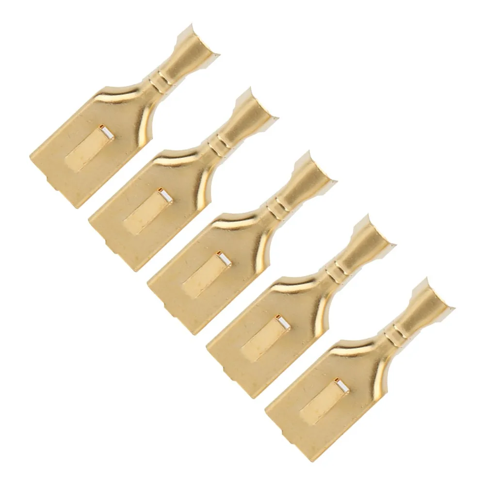 

100PCS Quick Connect 7.8mm Size Female Spade Connector Brass Material Golden Spade Connector Crimp Terminal Relay Connection