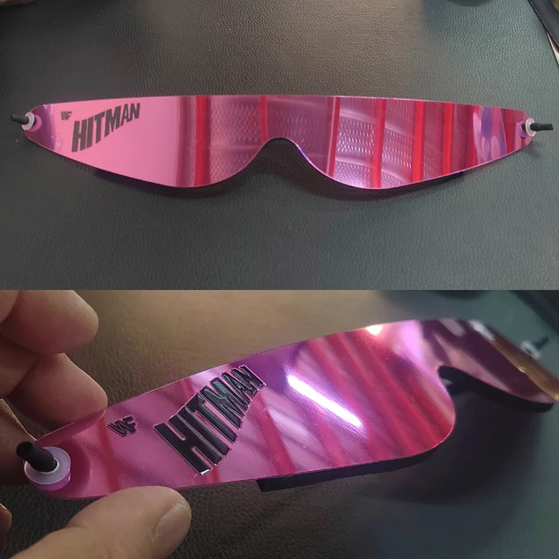 Licensed vintage Bret Hart Hitman Wrap around Shades Sunglasses New Motorcycle Glasses