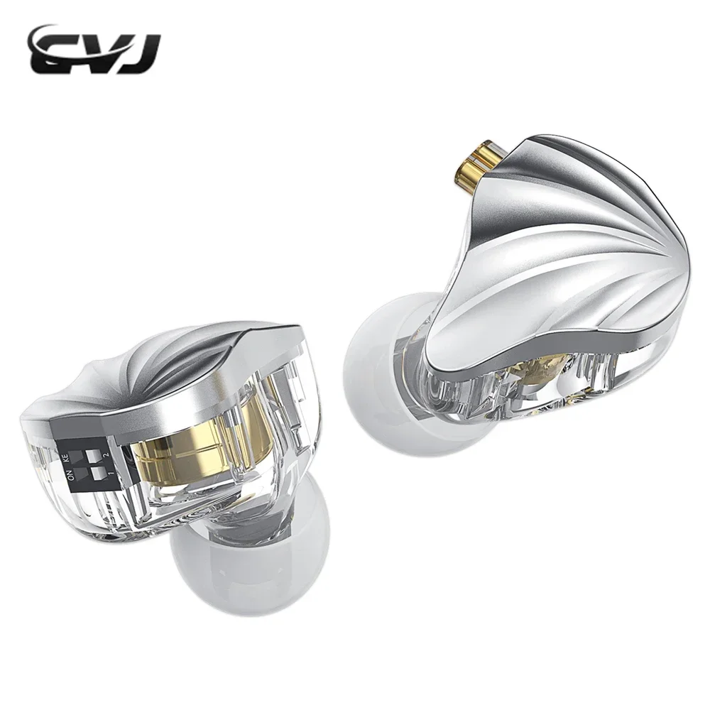 

CVJ Nami DD+1BA In-Ear Wired Hybrid Earphone HIFI Earphone Aluminum Magnesium Alloy Switch Tuning Kai Monitor Earbuds