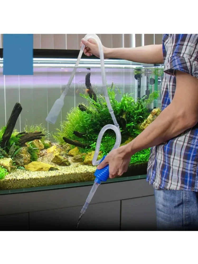 AliExpress NONE Aquarium Siphon Vacuum Cleaner, Manual Gravel Cleaner Water Changer, Fish Tank Syphon Pump Safe Cleaning Supplies