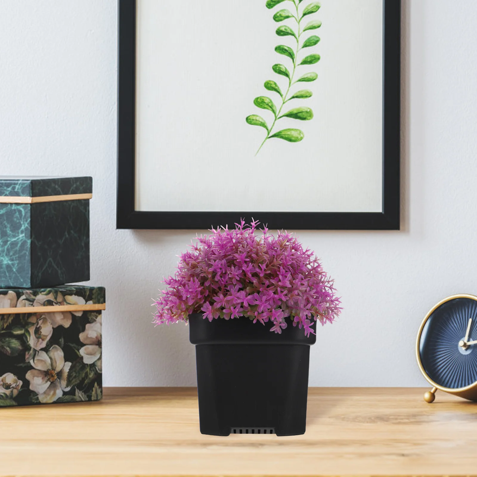 

6Pcs Frosted Square Chunky Plastic Flowerpots Plant Nursery Pots for Succulent Plants Garden Home Decoration Plastic Flower Pot