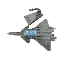 1/100 Scale J20 Fighter Kids Toys Simulation Adults Gifts Diecast Model for Shelf TV Cabinet Home Office Desktop Decoration