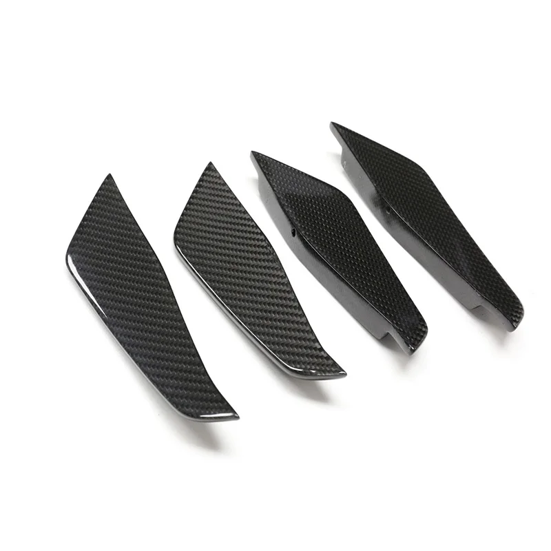 Dry Carbon Fiber Front Bumper Side Canards Fin Flaps Trim For BMW 2 Series G87 M2 2023-IN AC Style Car Splitter Canard Body kit