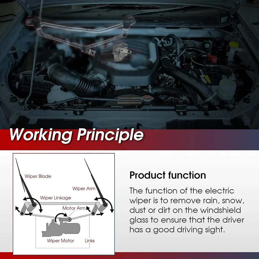 محرك ممسحة الزجاج الأمامي متوافق مع BMW 320i,320i xDrive,328d, 328d xDrive, 328i, OE 61614848613 ; 61617239510 ; 726750302