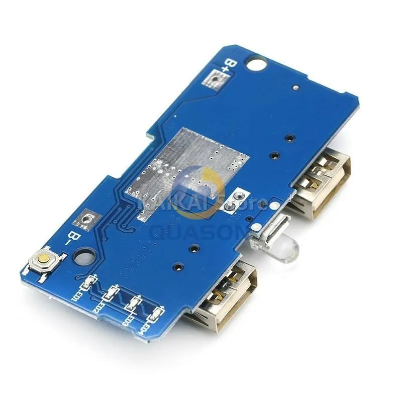 5V 2A Power Bank Charger Module Charging Circuit Board Step Up Boost Power Supply Module 2A Dual USB Output 1A Input