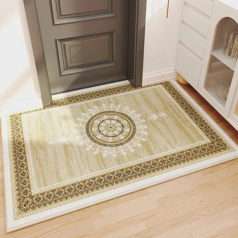 European Style Entrance Mat, Home Decoration, Anti-slip, Wear-resistant,Dust, Easy to Clean, Indoor Carpet, Rectangle, Bedroom