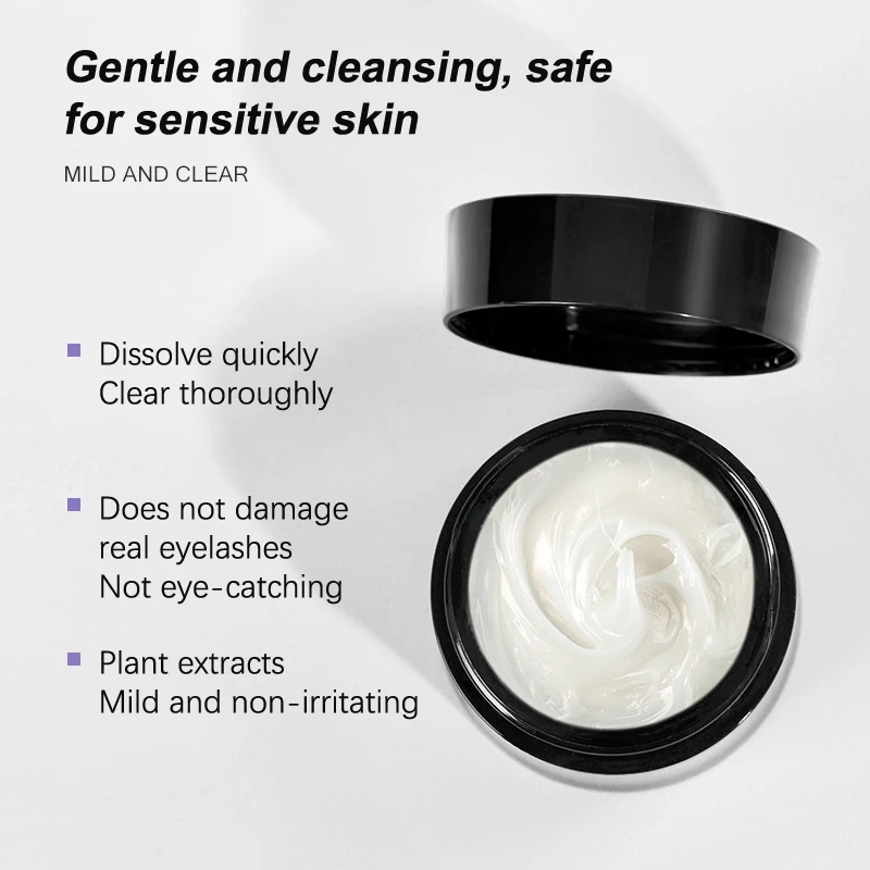 20g Grafting Eyelash Extension Glue Eyelash Cream Remover Non-Irritating Plant Lashes Gel Remover Adhesive For Makeup Tools