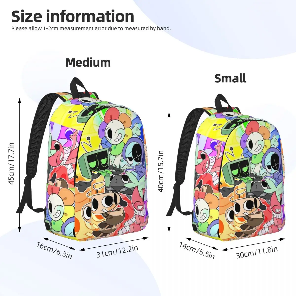 แดนดี้'โลกของฉันกระเป๋าเป้สะพายหลังการ์ตูนสำหรับผู้ชายผู้หญิงนักเรียนเดินป่ากระเป๋าเป้สะพายหลังวันเดียวสยองขวัญเกมแล็ปท็อปกระเป๋าผ้าใบของขวัญ