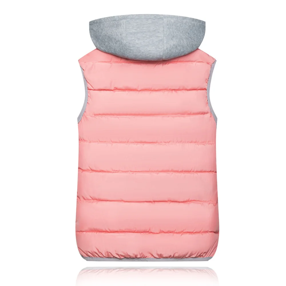 Casual Hooded Padded Vest Women Winter Candy Color Sleeveless Jacket Fashion Loose Warm Outwear Korean Style Plus Size Clothing