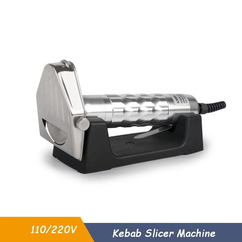 Electric Kebab Slicer Doner Knife Shawarma Cutter Handheld Gyro Knife 220V 110V Two Blades BBQ Roast Meat Cutting Machine