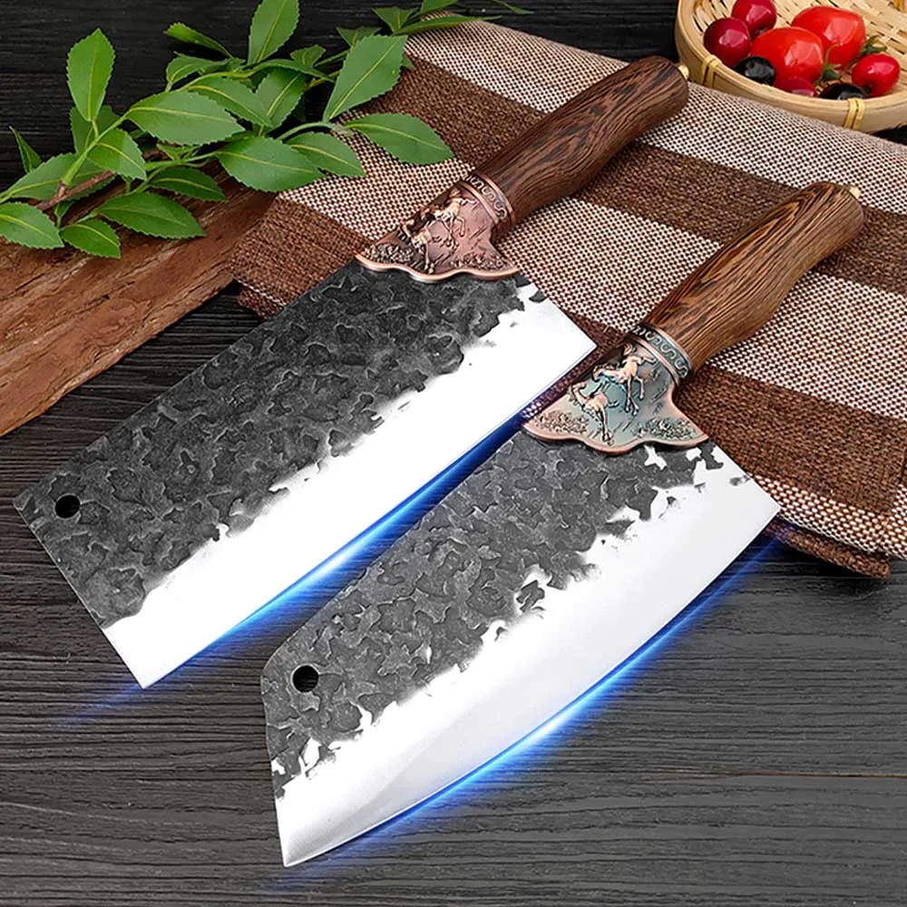 

Butcher Cleaver Knife Peeling Shaving Picking Cooking Cutlery Vegetables Meat Kitchen Knives Sharp Chopping Forging Tools