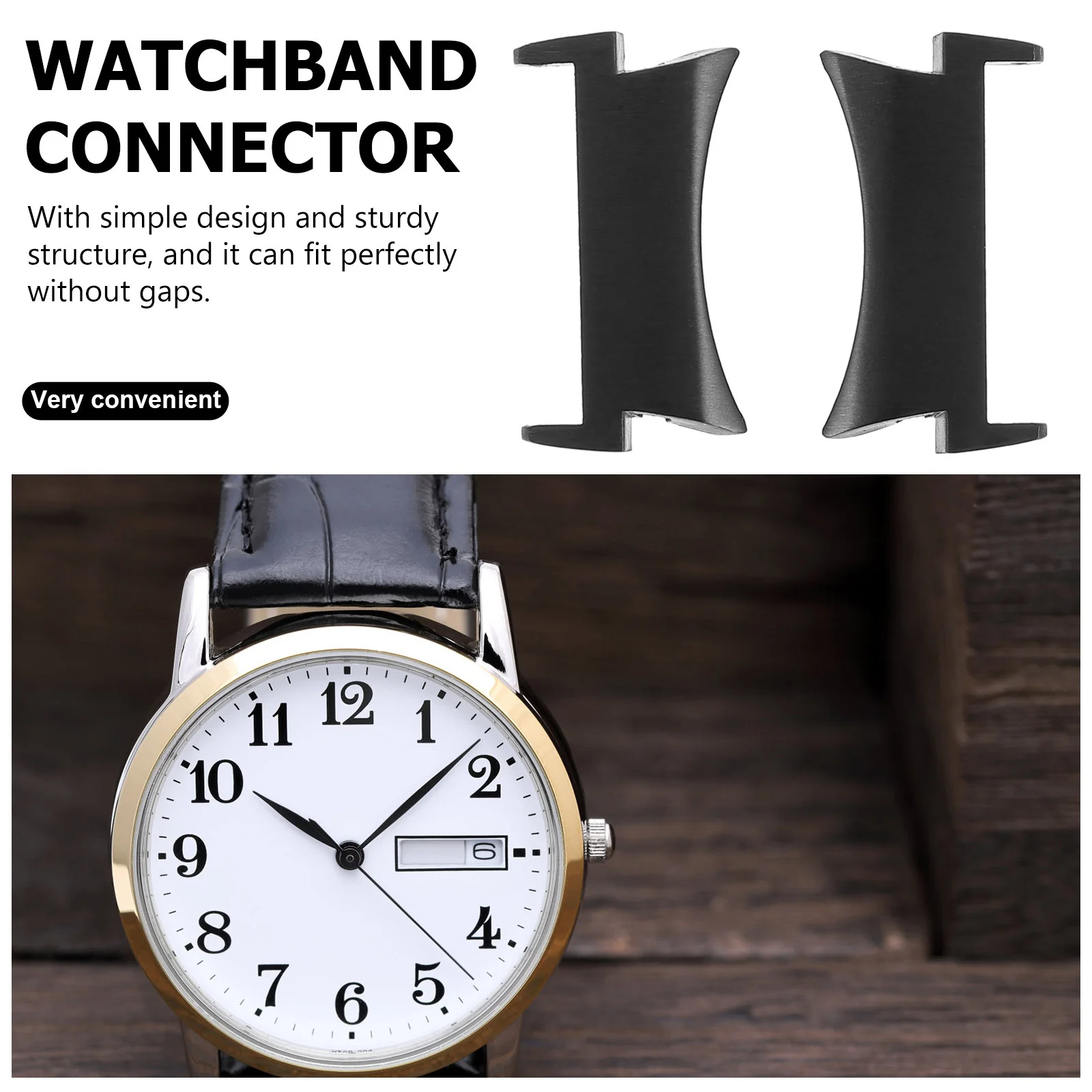 

2pcs Watchband Connectors Stainless Metal For Galaxy Watch4 Classic Strap Connecting Adapter Compact Watch Repair Parts
